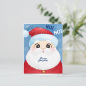 Ho Ho Ho Santa Postkarte (Stehend Vorderseite)