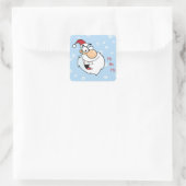 Ho Ho Ho Santa Quadratischer Aufkleber (Tasche)