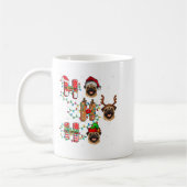 Ho Ho Ho Santa Reindeer Hat Elf Matching Mops Xmas Kaffeetasse (Links)