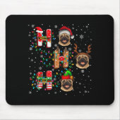 Ho Ho Ho Santa Reindeer Hat Elf Matching Mops Xmas Mousepad (Vorne)