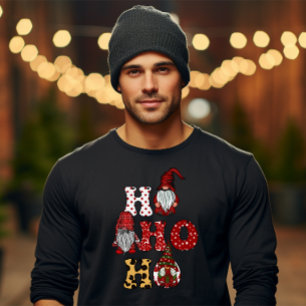 Ho Ho Ho Santa, Rentier, Schneeflocken, Tigerpatt T-Shirt