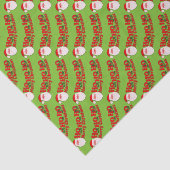 Ho ho ho Santa Rot grünes Papierpapier Seidenpapier (Ausschnitt)