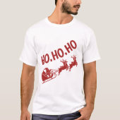 Ho Ho Ho Santa Sleigh Ride Christmas T-Shirt (Vorderseite)