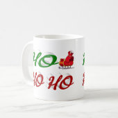 Ho Ho Ho Santa Sleigh Weihnachtshalbskript Kaffeetasse (Vorderseite Links)