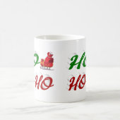 Ho Ho Ho Santa Sleigh Weihnachtshalbskript Kaffeetasse (Mittel)