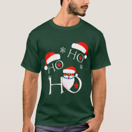 Ho Ho Ho Santa T - Shirt Festlicher Urlaub Grafisc