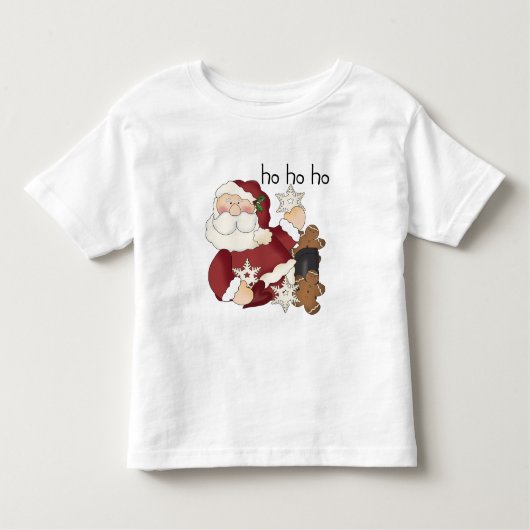 Ho Ho Ho Santa T - Shirt und Geschenke (Vorderseite)