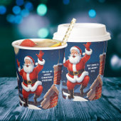 Ho Ho Ho Santa Tanzen auf den Dächern Weihnachten Pappbecher