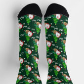 Ho Ho Ho Santa und Weihnachtsbaum Socken (Oben)