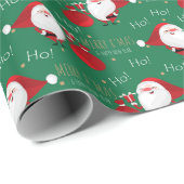 Ho Ho Ho Santa Wrapping Paper Geschenkpapier (Rolleneckpunkt)