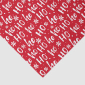 Ho Ho Ho Schneeflockenmuster Seidenpapier (Ausschnitt)