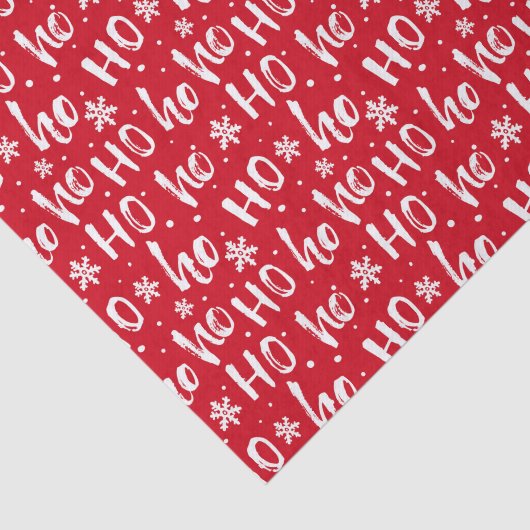 Ho Ho Ho Schneeflockenmuster Seidenpapier (Ausschnitt)