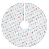 Ho Ho Ho Script Typography Pattern Polyester Weihnachtsbaumdecke (Vorderseite)