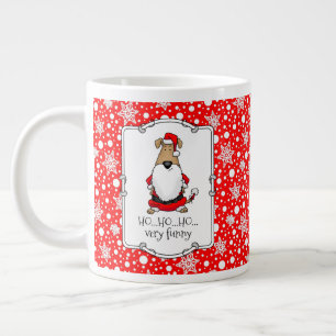 HO HO HO Sehr lustig Weihnachtskostüm Dog Sarcasti Jumbo-Tasse