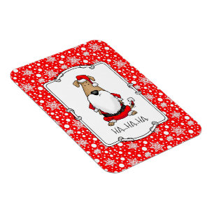 HO HO HO Sehr lustig Weihnachtskostüm Dog Sarcasti Magnet