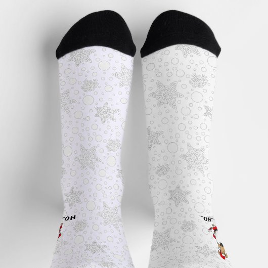 HO HO HO Sehr lustig Weihnachtskostüm Dog Sarcasti Socken (Oben)