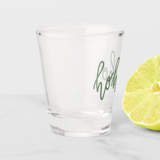 Ho Ho Ho Skript Holiday Text Schnapsglas (Links)