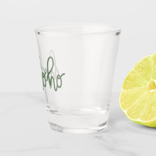 Ho Ho Ho Skript Holiday Text Schnapsglas (Rechts)