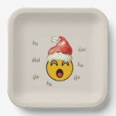 Ho Ho Ho smiley santa Pappteller (Vorderseite)