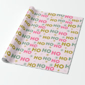 Ho Ho Ho Snowflakes Pastell Moderne Weihnachten Geschenkpapier (Ungerollt)