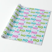 Ho Ho Ho Snowflakes Pastell Moderne Weihnachten Geschenkpapier (Ungerollt)