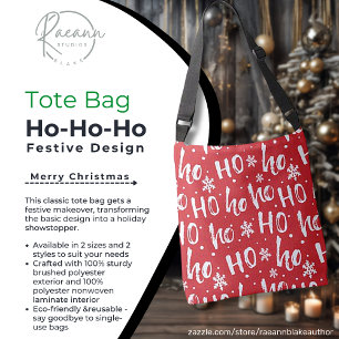 Ho-Ho-Ho Spaß Weihnachtsdesign Tragetasche Tragetaschen Mit Langen Trägern