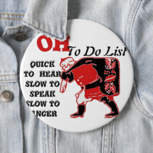 Ho Ho Ho! Spezielle Santa-To-Do-Liste Kunst Druck Button