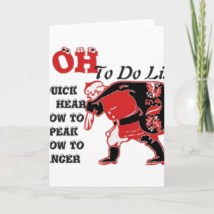 Ho Ho Ho! Spezielle Santa-To-Do-Liste Kunst Druck Feiertagskarte