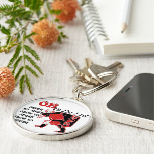 Ho Ho Ho! Spezielle Weihnachts-Liste Kunstdruckaus Schlüsselanhänger