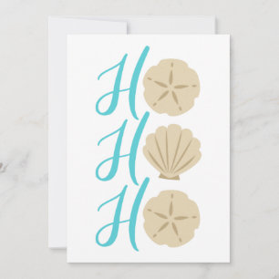 Ho Ho Ho Strand Weihnachten Sanddollar und Muschel