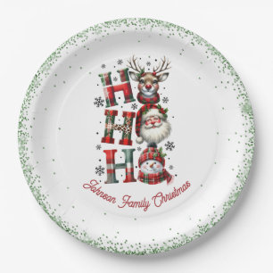 Ho Ho Ho Süße Weihnachts-Papier-Servietten Pappteller