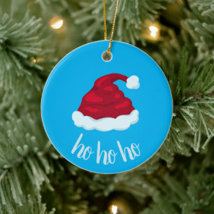 "Ho Ho Ho" Sweet Weihnachtsmannmütze Keramik Ornament