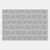 Ho Ho Ho Tangled Lights Weihnachtsbäume Geschenkpapier Set (Vorderseite 3)