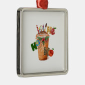 Ho Ho Ho Teacher Ornament Aus Metall (Rechts)