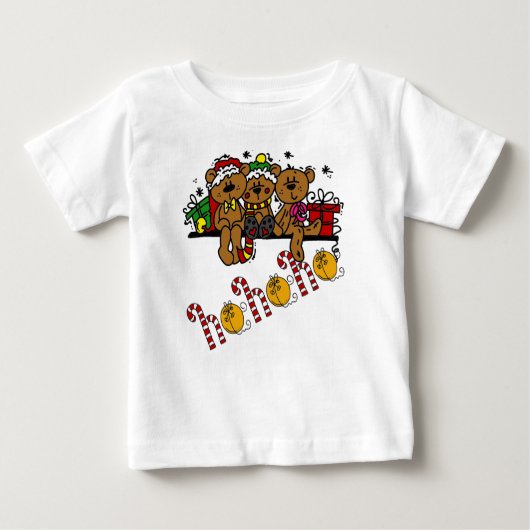 Ho Ho Ho Teddy Bears Baby T-shirt (Vorderseite)