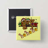 Ho Ho Ho Teddy Bears Button (Vorne & Hinten)