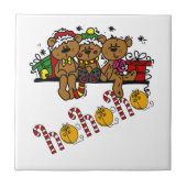 Ho Ho Ho Teddy Bears Fliese (Vorderseite)