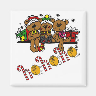 Ho Ho Ho Teddy Bears Magnet