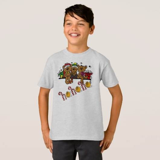Ho Ho Ho Teddy Bears T-Shirt (Vorne ganz)