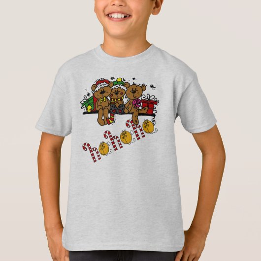 Ho Ho Ho Teddy Bears T-Shirt (Vorderseite)