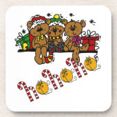 Ho Ho Ho Teddy Bears Untersetzer (Vorderseite)