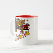 Ho Ho Ho Teddy Bears Zweifarbige Tasse (Vorderseite Links)