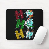 Ho Ho Ho Teeth Santa Claus Dentist Ugly Christmas Mousepad (Mit Mouse)