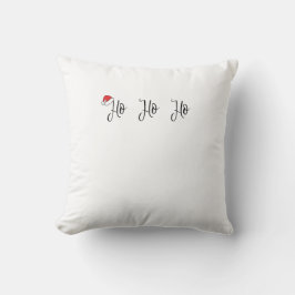 Ho Ho Ho trägt eine rote Weihnachtsmannmütze Kissen