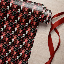 Ho Ho Ho Typografie Christmas Black