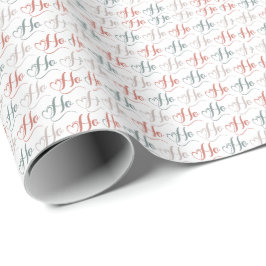 Ho Ho Ho-Typografie-Muster Geschenkpapier