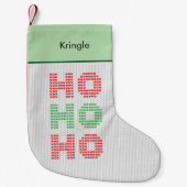 Ho Ho Ho Typografie Weihnachtssüßer Kleiner Weihnachtsstrumpf (Vorderseite)