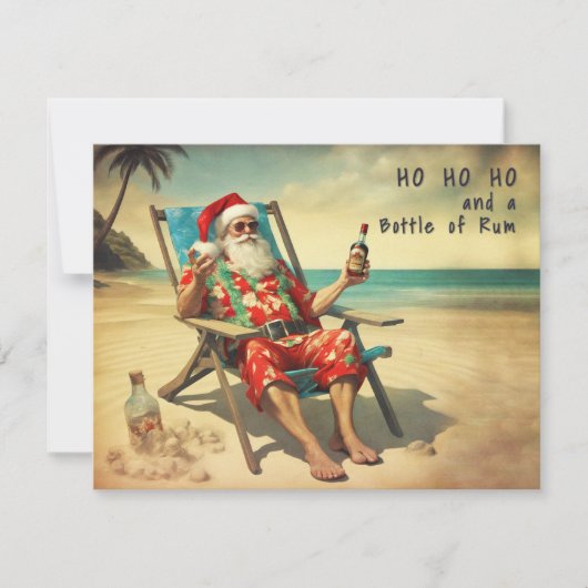 Ho, Ho, Ho und Rum - Karte (Vorderseite)