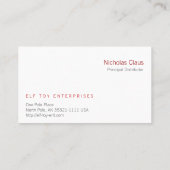 HO HO HO VISITENKARTE (Rückseite)