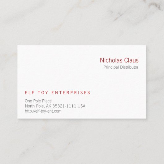 HO HO HO VISITENKARTE (Rückseite)